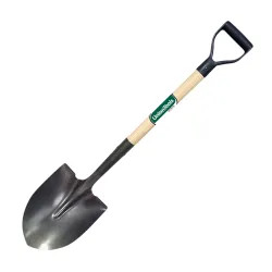 Click here to see Ames 43106 Ames True Temper 43106 Round Point Shovels, Open Back, 9-1/4 x 11-1/2 Inch Blade