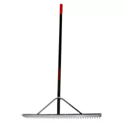 Click here to see Ames 63000 Razor Back 63000 Heavy Duty Landscape Rake With Wrap Around Bolted Brace, 36 in W x 5 in L Head