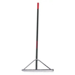 Click here to see Ames 63136 Razor Back 63136 Heavy Duty Landscape Rake, 24 in W X 2-3/4 in L-Head, 24 Tine, 66 in Handle