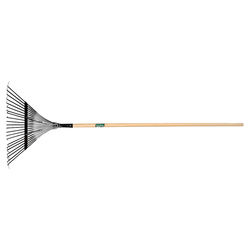 Click here to see Ames 64430 Union Tools 64430 Angled Tine Leaf Rake With Coil Spring Brace, 22 in W x 3-1/2 in L Head
