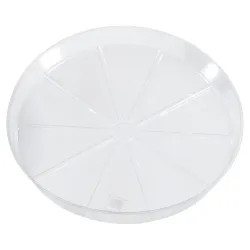 Click here to see Woodstream VS17 Gardener's Blue Ribbon VS17 Waterproof Planter Saucer, 17 in Dia X 2 in H, Vinyl, Clear