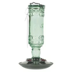 Click here to see Woodstream 8108-2 Perky Pet 8108-2 Antique Bottle Hummingbird Feeder, 10 oz Capacity, 5 in W X 5 in L X 10 in H