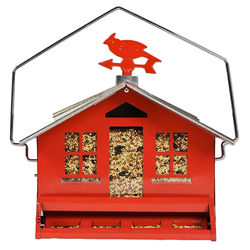 Click here to see Woodstream 338 Perky Pet Squirrel-Be-Gone II 338 Classic Country Squirrel Proof Wild Bird Feeder, 12 lb Capacity