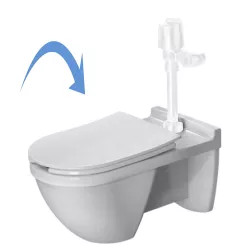 Click here to see Duravit 2229090000 Duravit 2229090000 Starck 3 Single Flush One-Piece Wall Mounted Visible Inlet Elongated Toilet Bowl in White Finish