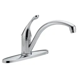Click here to see Delta 140-WE-DST Delta Collins Single Handle Kitchen Faucet, Washerless Cartridge, Chrome -140-WE-DST