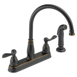 Click here to see Delta 21996LF-OB Delta Windemere Two Handle Kitchen Faucet w/ Side Spray, Oil Rubbed Bronze - 21996LF-OB