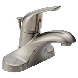 Click here to see Delta B510LF-SS Delta Foundations Deck-Mount Stainless Lavatory Faucet for 4