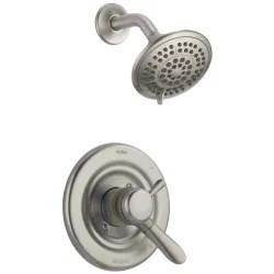 Click here to see Delta T17238-SS Delta Lahara Monitor 17 Series 5-Setting Raincan Shower Faucet with Volume Control, Two Lever Handles, 1.75 GPM, ADA, Stainless - T17238-SS
