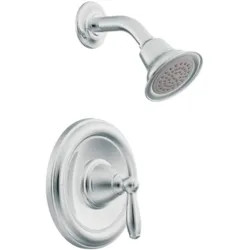 Click here to see Moen T62152EP Moen Brantford Posi-Temp Single-Handle Shower Faucet, One-Function, 1.75 GPM, Lever Handle, Eco-Performance, Bulk Version, Chrome - T62152EP