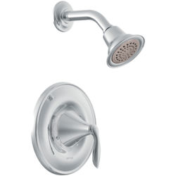 Click here to see Moen T2132 Moen Eva Posi-Temp Single-Handle Shower Faucet, One-Function, 2.5 GPM, Lever Handle, M-PACT, Chrome - T2132