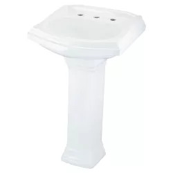 Click here to see Gerber 22-569 Gerber 22-569 Allerton Petite Pedestal Bathroom Sink, 3-Hole, 8