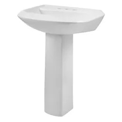 Click here to see Gerber 23-594 Gerber 23-594 Avalanche Petite Pedestal Bathroom Sink, 3-Hole, 4