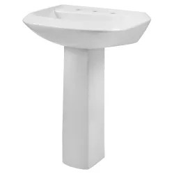 Click here to see Gerber 23-598 Gerber 23-598 Avalanche Petite Pedestal Bathroom Sink, 3-Hole, 8