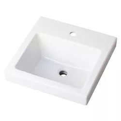 Click here to see Gerber 13-822 Gerber Wicker Park Self-Rimming Bathroom Sink, 21in x 18-1/8in, 1-Hole, White - 13-822