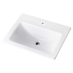 Click here to see Gerber 13-892 Gerber Wicker Park Self-Rimming Bathroom Sink, 18-1/4in x 10-7/8in, 1-Hole, White - 13-892