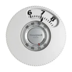 Click here to see Honeywell T87N1026 Honeywell Battery-Assisted Power Stealing Mercury-Free Manual Round Thermostat, Premier White - T87N1026