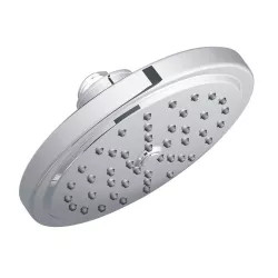 Click here to see Moen S176 Moen 6-3/4in Single-Function Rainshower Shower Head, Round, Immersion Technology, 2.5 GPM, Self-Pressurizing, Chrome - S176