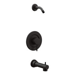 Click here to see Moen T2193NHBL Moen Align Posi-Temp Tub/Shower Faucet with Temperature Indicator, Single Lever Handle, M-PACT, Less Showerhead, Matte Black - T2193NHBL