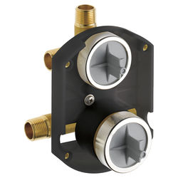 Click here to see Delta R22000 Delta R22000 MultiChoice Universal Shower Rough-In w/ Integrated Diverter Valve, Universal Inlets/Outlets