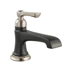 Click here to see Brizo 65960LF-NKBL-ECO Brizo Rook Single-Handle Luxe Nickel/Matte Black Bathroom Faucet with SmartTouchPlus, Single-Hole, 1.2 GPM, Less Drain - 65960LF-NKBL-ECO