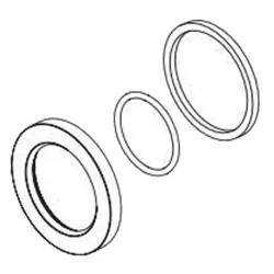 Click here to see Delta RP82137BL Delta Trinsic Matte Black Handle Flange, Gasket, and O-Ring for T3559LF-WL Single-Handle Wall-Mount Bathroom Faucet Trim - RP82137BL
