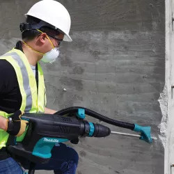 Click here to see Makita HM1203C Makita 20 lb. Demolition Hammer with Bull Point, Bit Grease and Case, LED Light, Accepts SDS-MAX Bits - HM1203C