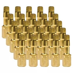Click here to see Makita B-44747 Makita 25-Pack Impact GOLD #2 Square Insert Bit for Impact Drivers, 1/4