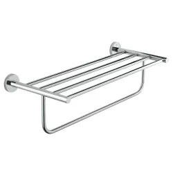 Click here to see Grohe 40462001 Grohe Bau Cosmopolitan Multi-Towel Rack with Towel Bar, Round, StarLight Chrome - 40462001