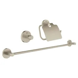 Click here to see Grohe 40775EN1 Grohe 40775EN1 Essentials Guest Bathroom Accessory Kit, Brushed Nickel