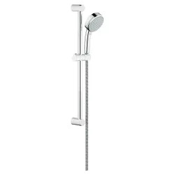 Click here to see Grohe 26076001 Grohe New Tempesta Cosmopolitan Wall Mount Handshower with 24in Shower Slide Bar Kit, 2.0 GPM, Watersense, Starlight Chrome - 26076001