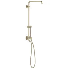 Click here to see Grohe 26485EN0 Grohe Retro-Fit 25in Wall-Mounted Diverter Shower System with 17-11/16in Arm and 59in Rotaflex Hose, Less Head, Brushed Nickel - 26485EN0
