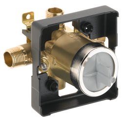 Click here to see Delta R10000-UNWSHF Delta R10000-UNWSHF MultiChoice Universal Shower Rough-In Valve w/ Stops, Universal Inlets/Outlets, High Flow