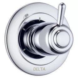 Click here to see Delta T11800 Delta Classic Single-Handle 3-Function Diverter Valve Trim, Lever Handle, 2-Port, Polished Chrome - T11800