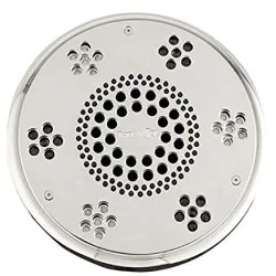 Click here to see Thermasol SLSRT-PC Thermasol Traditional Style Serenity Light and Sound Rain Head, 2.0 GPM, Round, 6061 Billet Aluminum, Polished Chrome - SLSRT-PC