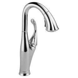 Click here to see Delta 9992-DST Delta Addison Touch2O Single Handle Pull-Down Bar/Prep Faucet, Chrome - 9992-DST