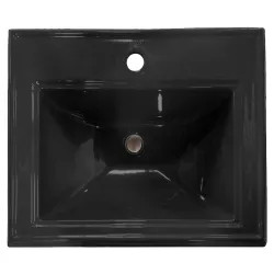 Click here to see Kohler 2241-1-7 KOHLER Memoirs Classic Drop-In Bathroom Sink, Single Hole, Black - K-2241-1-7