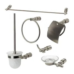Click here to see Alfi AB9508-BN ALFI 6-Piece Matching Bathroom Accessory Set, Brushed Nickel - AB9508-BN