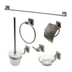 Click here to see Alfi AB9509-BN ALFI 6-Piece Matching Bathroom Accessory Set, Brushed Nickel - AB9509-BN