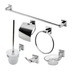Click here to see Alfi AB9509-PC ALFI 6-Piece Matching Bathroom Accessory Set, Polished Chrome - AB9509-PC