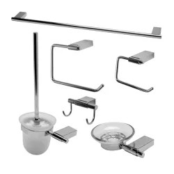 Click here to see Alfi AB9515-PC ALFI 6-Piece Matching Bathroom Accessory Set, Polished Chrome - AB9515-PC