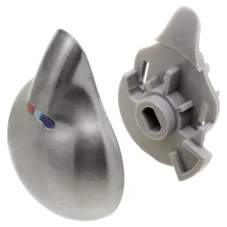 Click here to see Delta RP28595SS Delta RP28595SS Delta Single Metal Handle - Temperature Knob/Cover (Stainless)