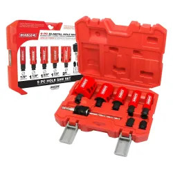 Click here to see Diablo DHS09SGP Diablo 9-Piece General Purpose Bi-Metal Hole Saw Set - DHS09SGP 