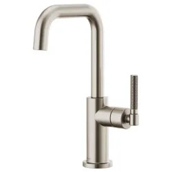 Click here to see Brizo 61053LF-SS Brizo Litze Brilliance Stainless Bar Faucet with Square Spout and Knurled Handle - 61053LF-SS