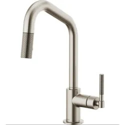 Click here to see Brizo 63063LF-SS Brizo Litze Brilliance Stainless Pull-Down Kitchen Faucet with Angled Spout and Knurled Handle - 63063LF-SS