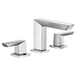 Click here to see Brizo 65388LF-PC Brizo Vettis Two-Handle Widespread Polished Chrome Bathroom Faucet with Pop-up Drain and Red/Blue Indicator, Three-Hole, 1.5 GPM - 65388LF-PC