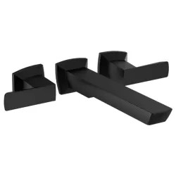 Click here to see Brizo T70488-BL Brizo Vettis Two-Handle Wall-Mount Tub Faucet Trim, 9.3 GPM, 3-Hole, Lever Handles, ADA, Matte Black - T70488-BL