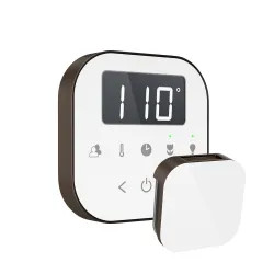 Click here to see Mr. Steam AIRTWH-ORB Mr Steam AirTempo Steam Shower Control in White with Oil Rubbed Bronze  - AIRTWH-ORB