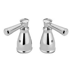 Click here to see Delta H293 Delta Linden 3-1/4in Chrome Replacement Metal Lever Handle for Two-Handle Bathroom Faucet, ADA-Compliant - H293
