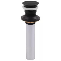 Click here to see Delta 33W576BL Delta 1-1/4-Inch Push Pop-Up With Drain Plug, Matte Black - 33W576BL