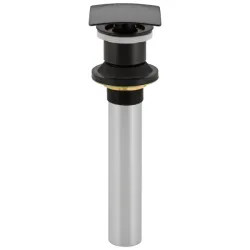Click here to see Delta 72174-BL Delta Square Push Pop-Up, Less Overflow, Matte Black - 72174-BL